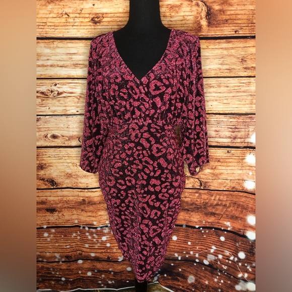 Metallic Leopard Mini Dress - Picture 14 of 16